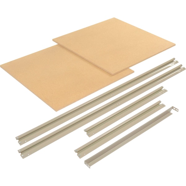 Global Industrial Additional Shelf, High Capacity, Wood Deck, 72inW x 24inD, Tan 581076 - main